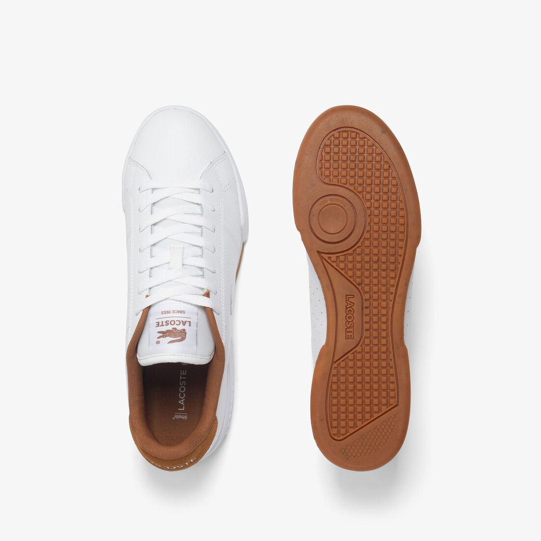 Giày Lacoste Carnaby Cup Leather Nam - Trắng Nâu - hình 4