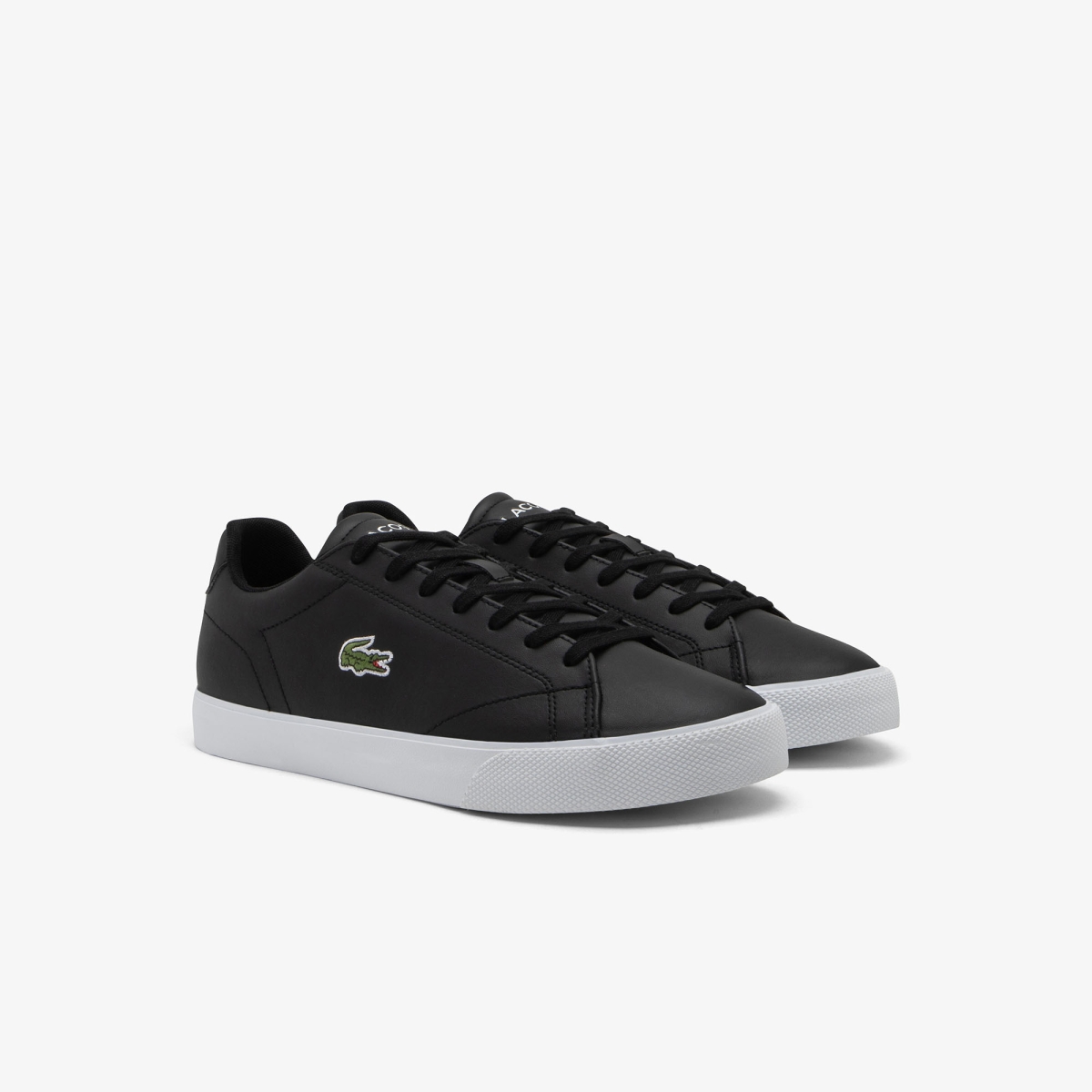 Giày Lacoste Lerond Set Leather Nam - Đen Trắng - hình 2