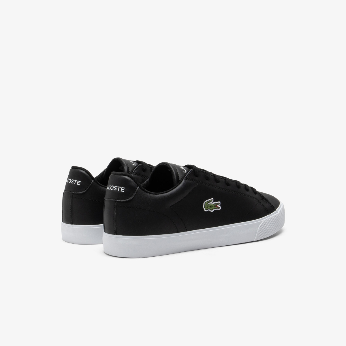 Giày Lacoste Lerond Set Leather Nam - Đen Trắng - hình 3