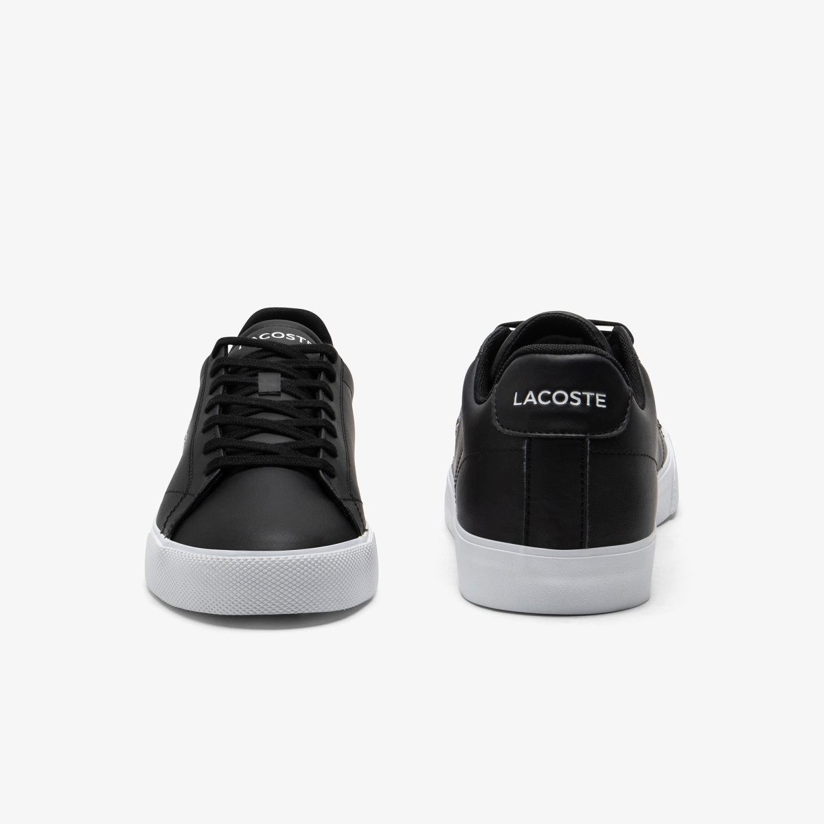 Giày Lacoste Lerond Set Leather Nam - Đen Trắng - hình 5