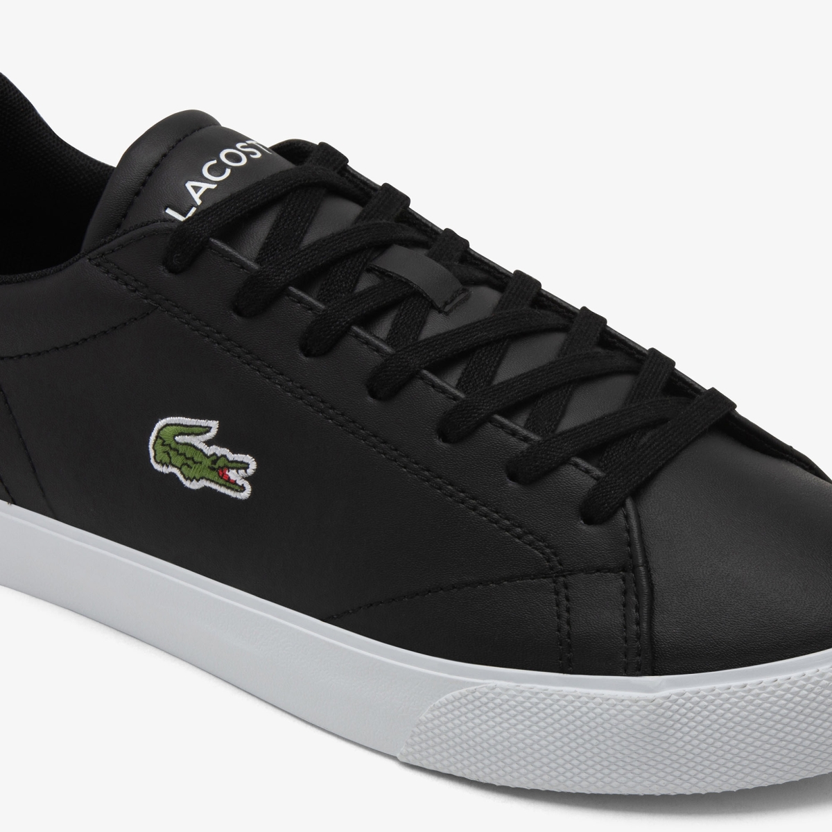Giày Lacoste Lerond Set Leather Nam - Đen Trắng - hình 6