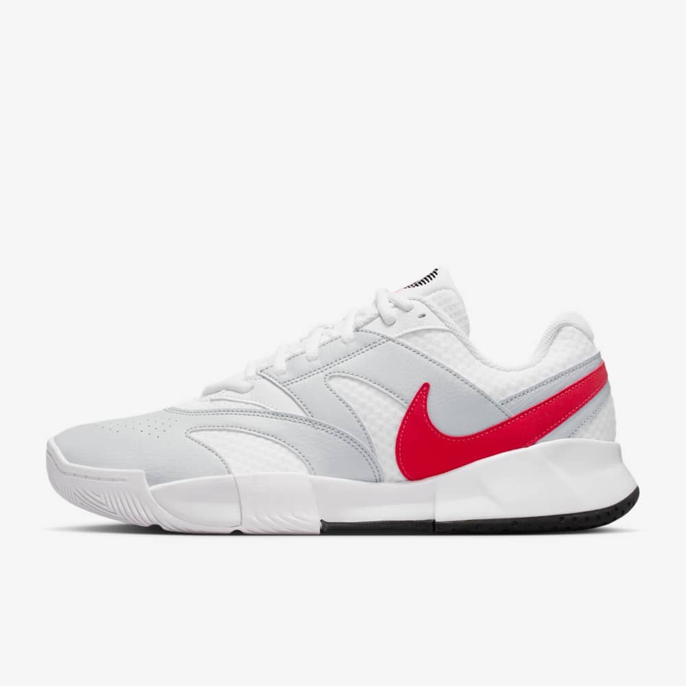 Giày Pickleball Tennis Nike Court Lite 4 Nam - Trắng Xám Đỏ