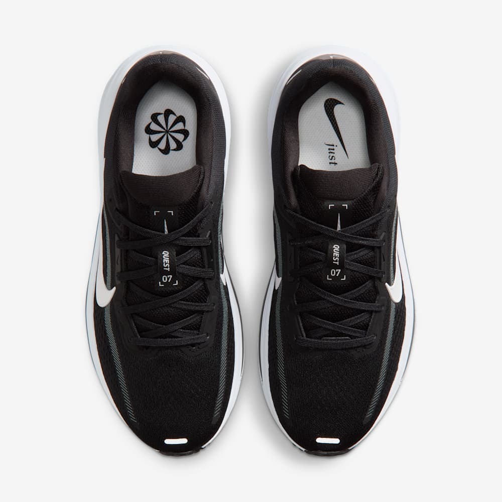 Giày Nike Quest 7 Nữ - Đen Trắng - hình 4