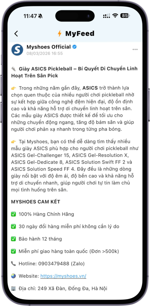 MyFeed kiến thức giày