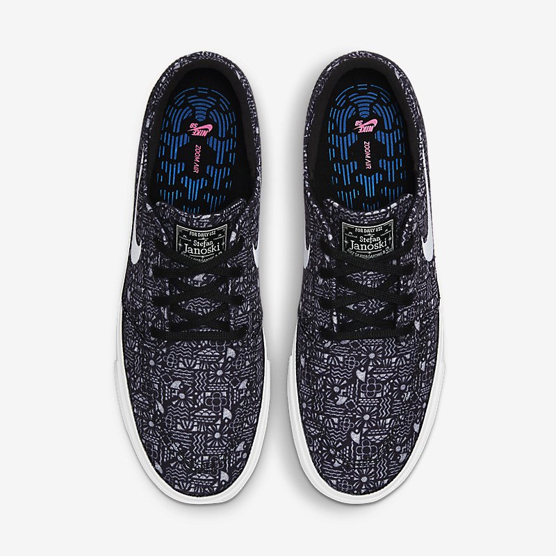 Giày Nike SB Zoom Stefan Janoski Premium Nam - Đen trắng - hình 6