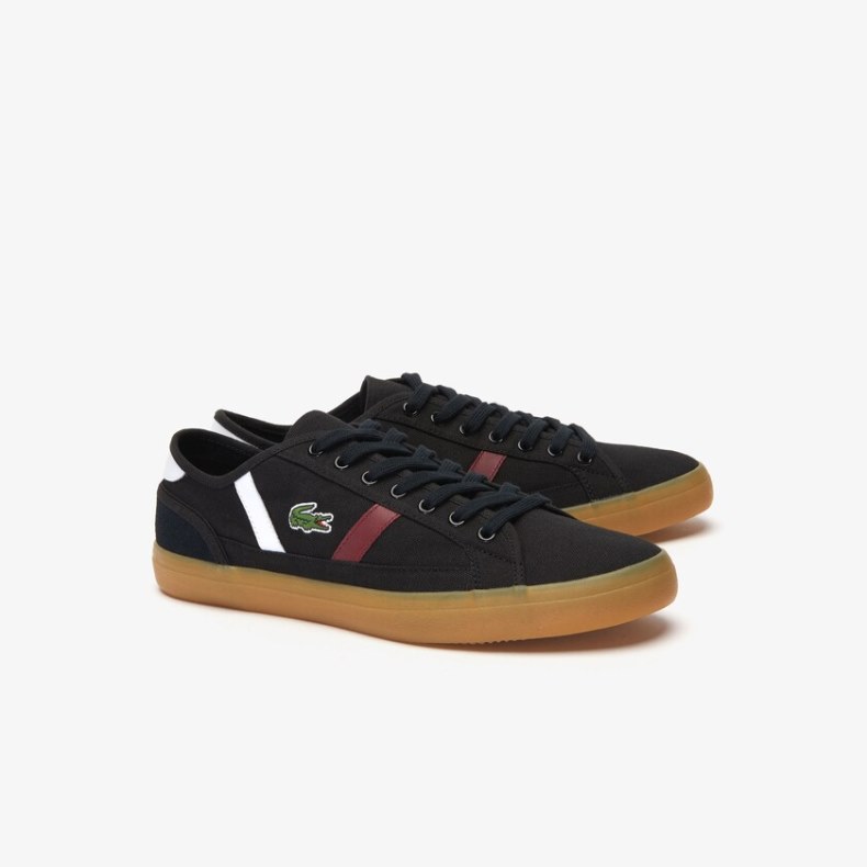 Giày Lacoste Sideline 319 Nam Đen Nâu  - hình 5