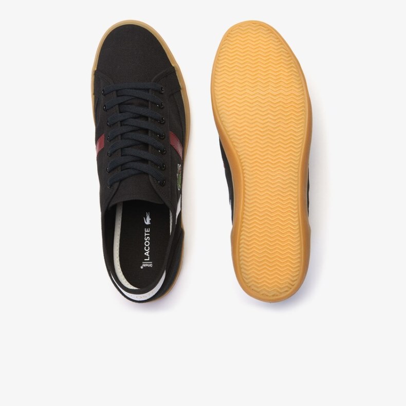 Giày Lacoste Sideline 319 Nam Đen Nâu  - hình 6