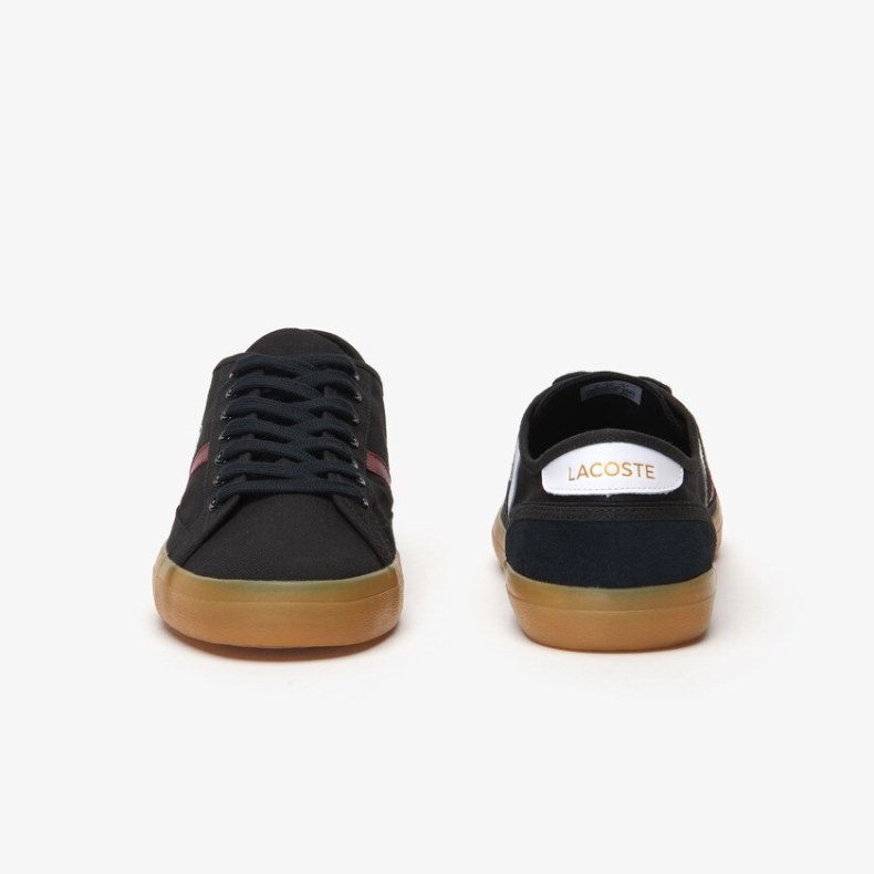 Giày Lacoste Sideline 319 Nam Đen Nâu  - hình 3