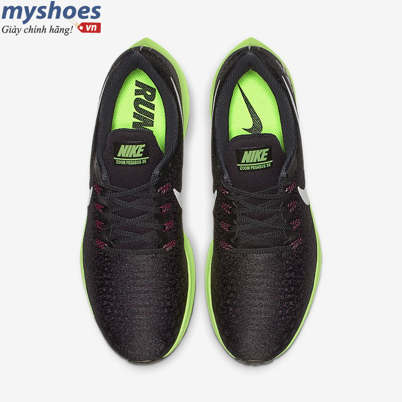 Giày Nike Air Zoom Pegasus 35 Nam - Đen Xanh Lá - hình 5