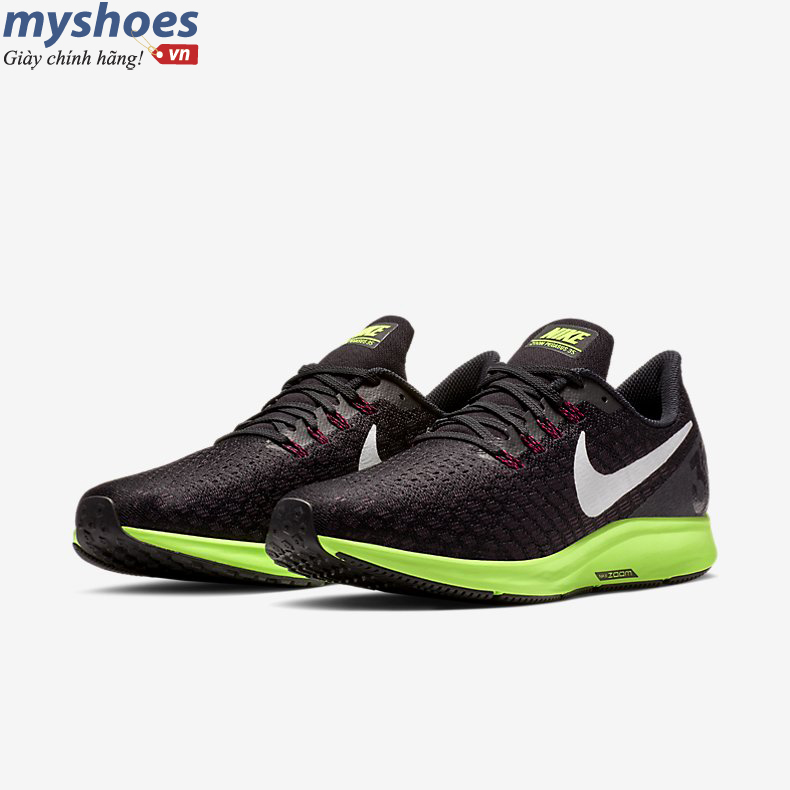 Giày Nike Air Zoom Pegasus 35 Nam - Đen Xanh Lá - hình 4