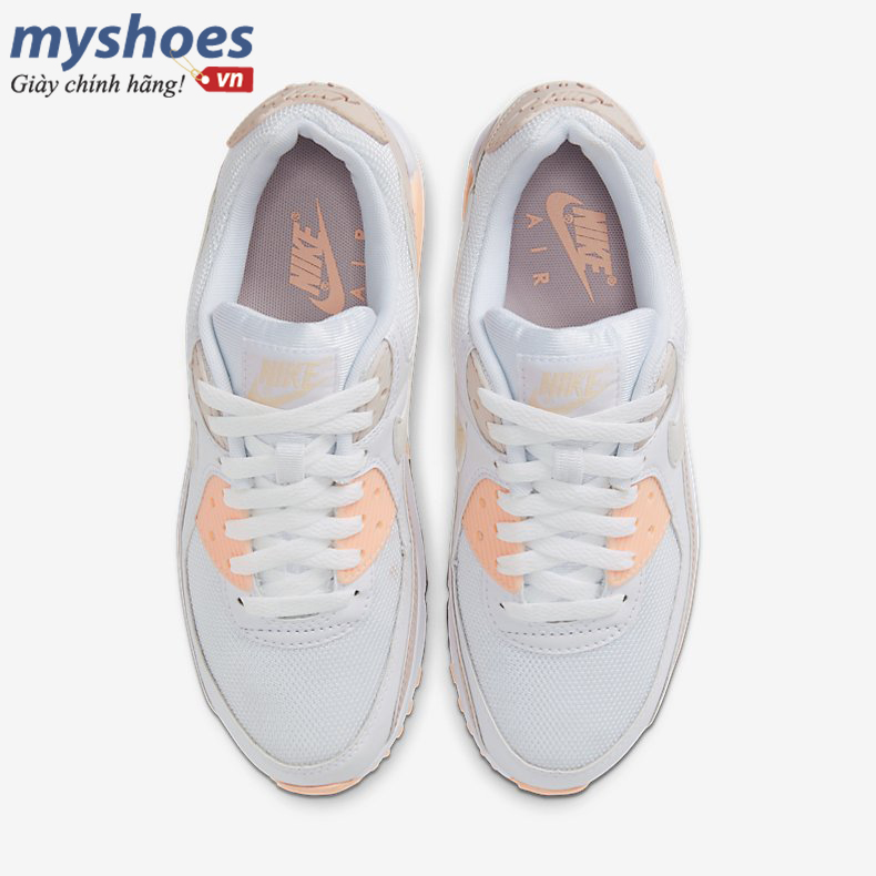 Giày Nike Air Max 90 Nữ - Trắng Hồng - hình 4