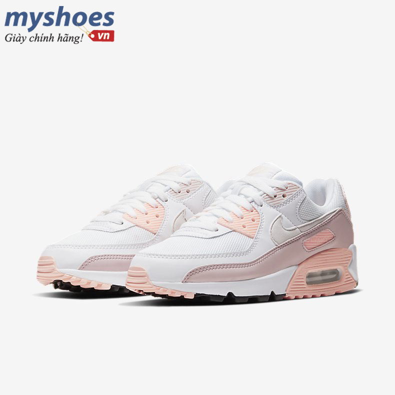 Giày Nike Air Max 90 Nữ - Trắng Hồng - hình 3