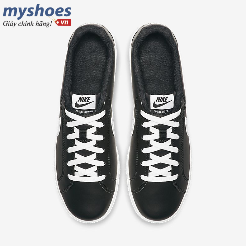Giày Nike Court Royale SL Nam Đen Trắng  - hình 5
