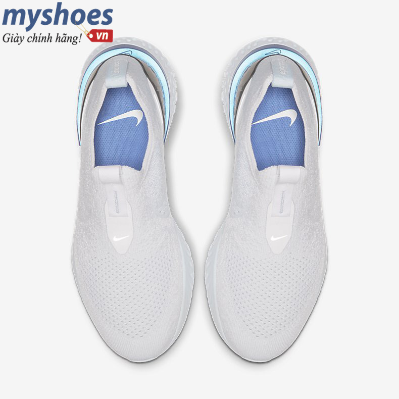 Giày Nike Epic React Flyknit Nữ -Trắng Xanh - hình 6