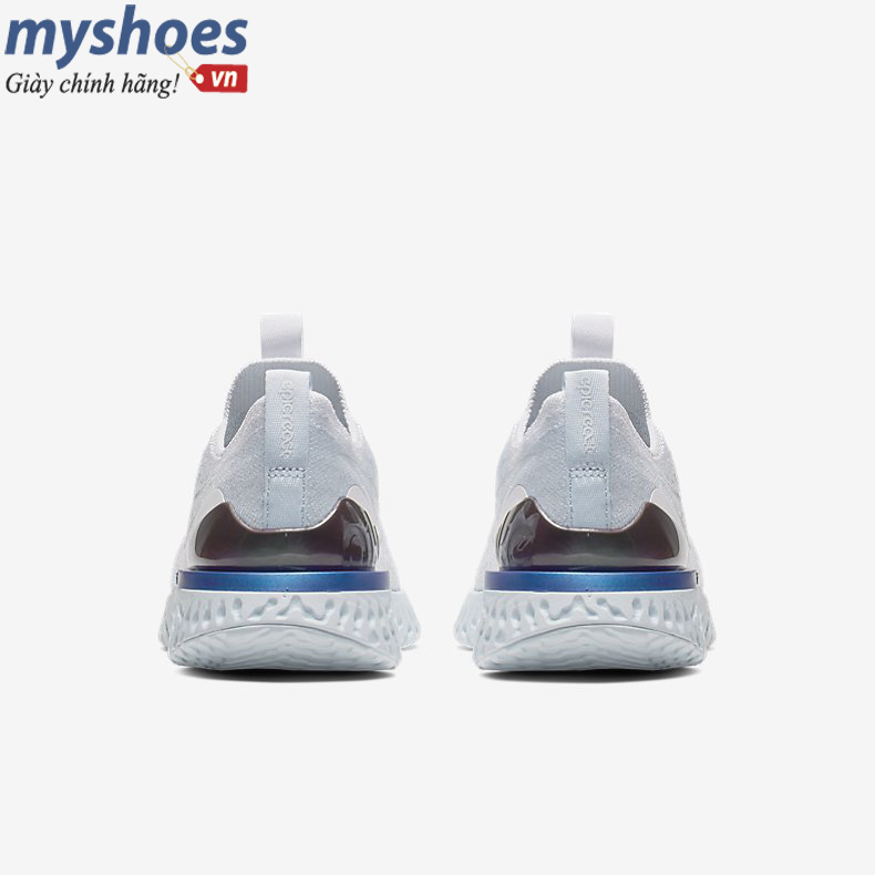 Giày Nike Epic React Flyknit Nữ -Trắng Xanh - hình 5