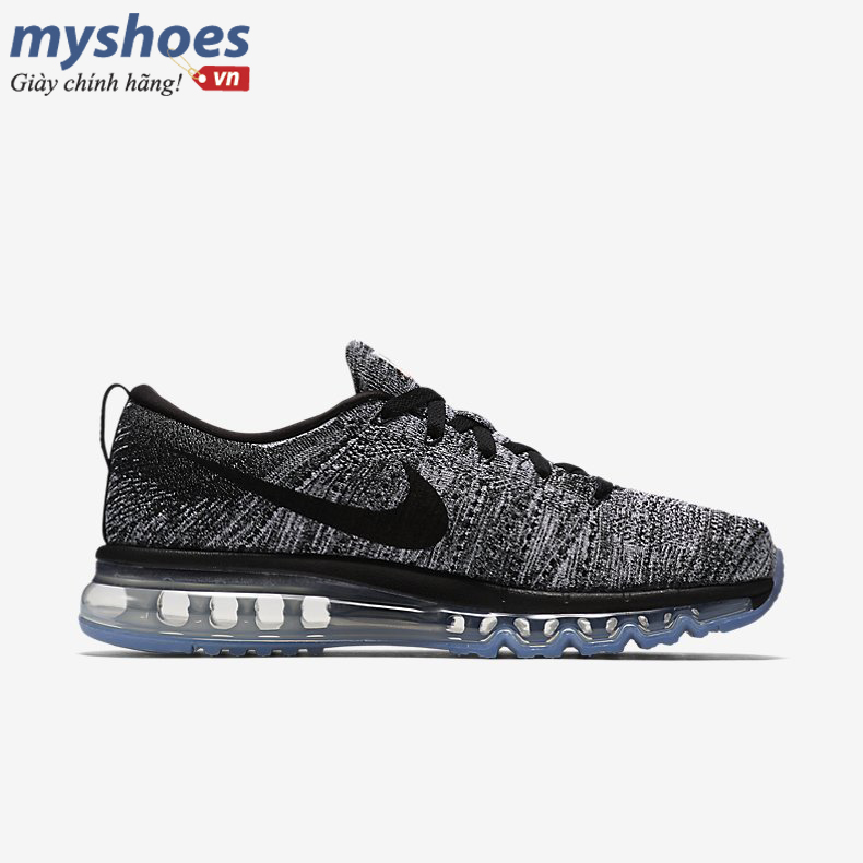 Giày Nike Flyknit Max Nam- Đen Xám  - hình 4