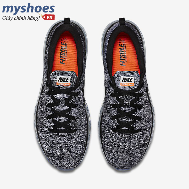 Giày Nike Flyknit Max Nam- Đen Xám  - hình 5