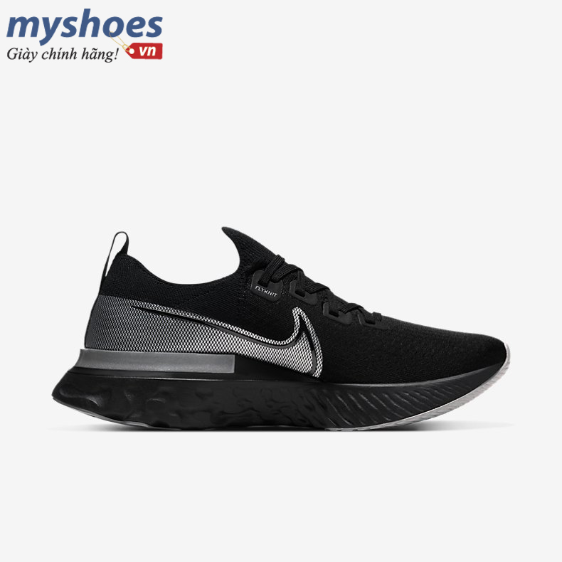 Giày Nike React Infinity Run Flyknit Nam - Đen Xám  - hình 5