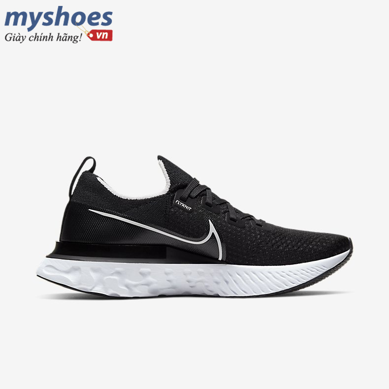 Giày Nike React Infinity Run Flyknit Nam - Đen Trắng 