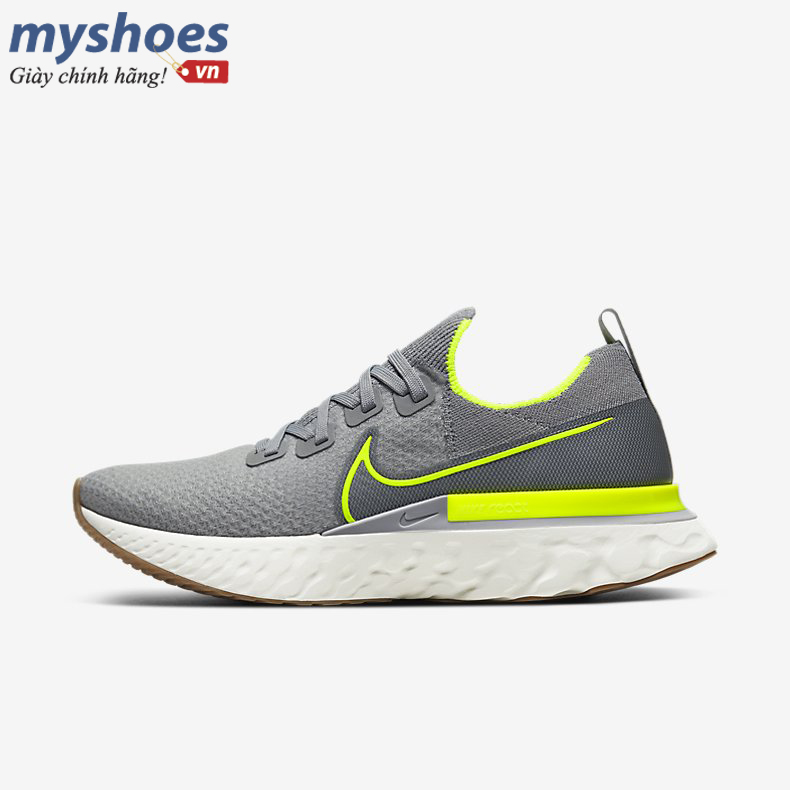 Giày Nike React Infinity Run Flyknit Nam - Xám Xanh