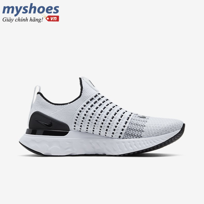 Giày Nike React Phantom Run FK 2 - Nam Trắng Đen  - hình 5