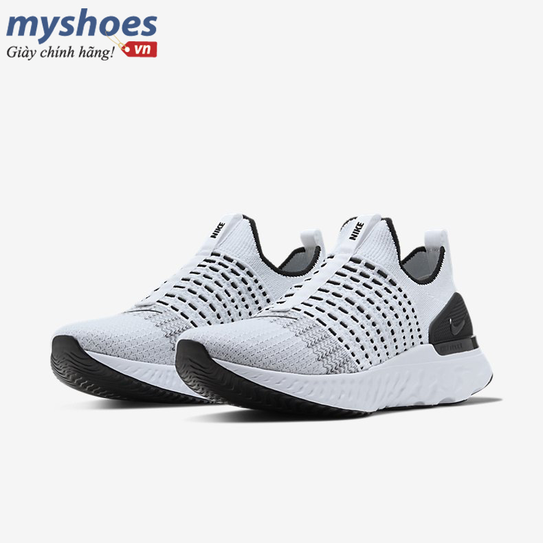Giày Nike React Phantom Run FK 2 - Nam Trắng Đen  - hình 6