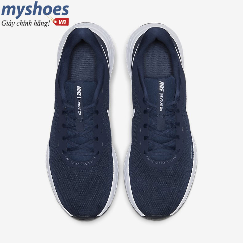 Giày Nike Revolution 5 Nam - Xanh Navy - hình 4