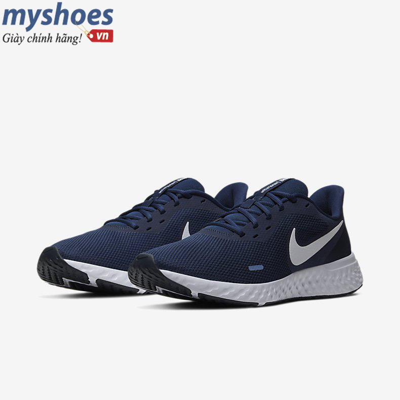 Giày Nike Revolution 5 Nam - Xanh Navy - hình 5