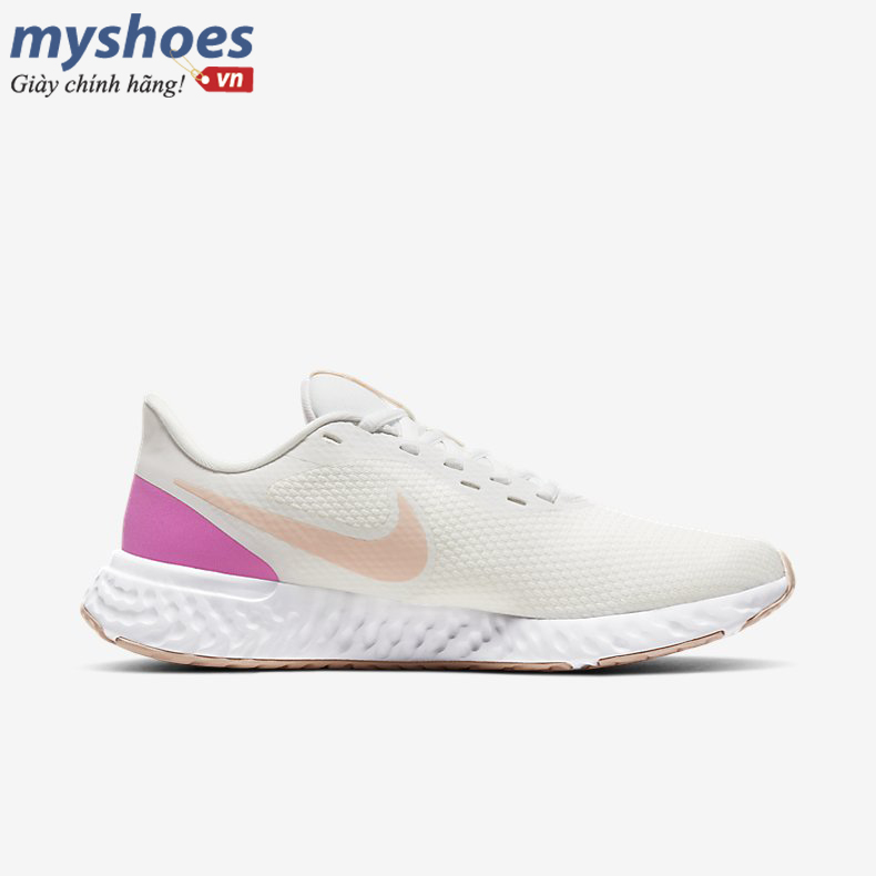 Giày Nike Revolution 5 Nữ - Trắng Hồng - hình 5