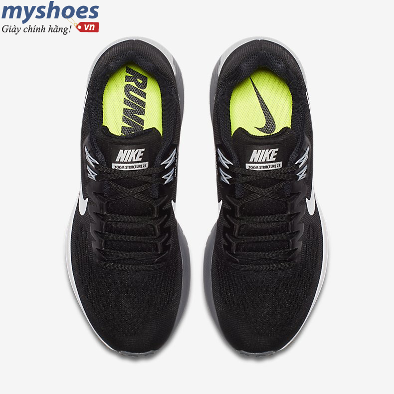 Giày Nike Air Zoom Structure 21 Nữ - Đen Trắng  - hình 3