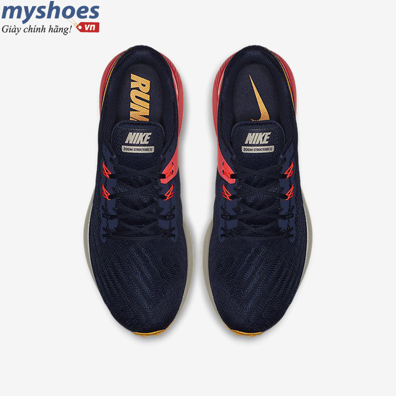 Giày Nike Air Zoom Structure 22 Nam - Xanh Đỏ - hình 4