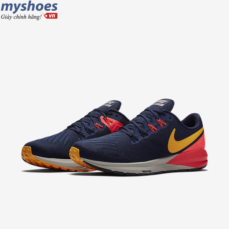 Giày Nike Air Zoom Structure 22 Nam - Xanh Đỏ - hình 3