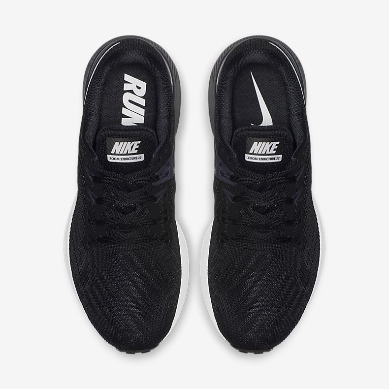 Giày Nike Air Zoom Structure 22 Nữ - Đen Trắng - hình 5