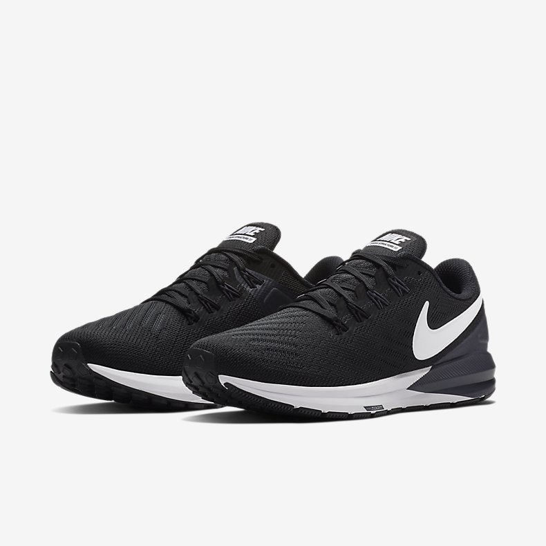 Giày Nike Air Zoom Structure 22 Nữ - Đen Trắng - hình 4