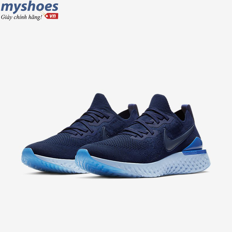 Giày Nike Epic React Flyknit 2 Nam - Xanh  - hình 4