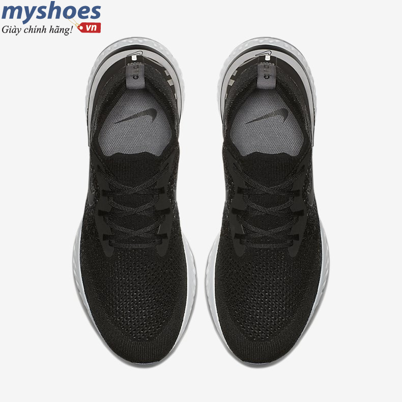 Giày Nike Epic React Flyknit Nam- Đen Bạc  - hình 6