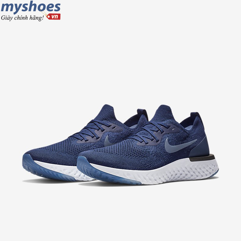 Giày Nike Epic React Flyknit Nam - Xanh Navy  - hình 4