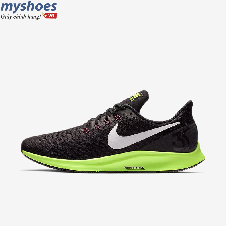 Giày Nike Air Zoom Pegasus 35 Nam - Đen Xanh Lá
