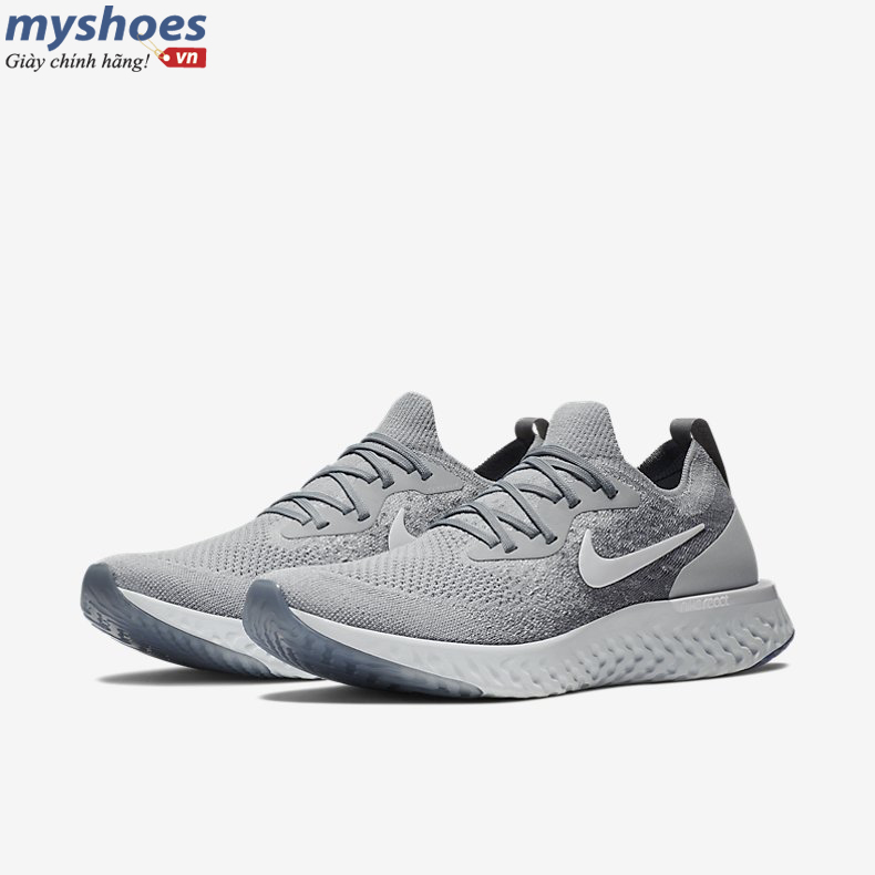 Giày Nike Epic React Flyknit Nam - Xám - hình 2