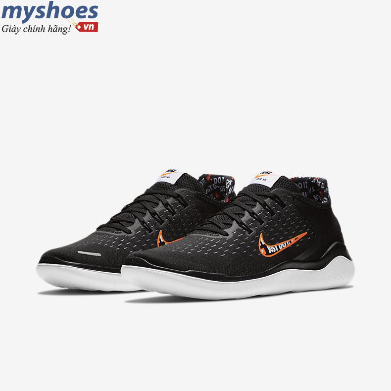 Giày Nike Free RN 2018 Nam - Đen trắng  - hình 4