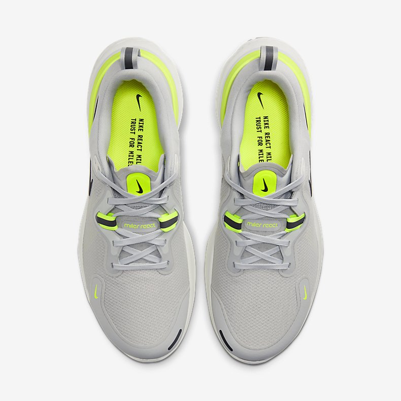 Giày Nike React Miller Nam - Xám Xanh Neon - hình 3