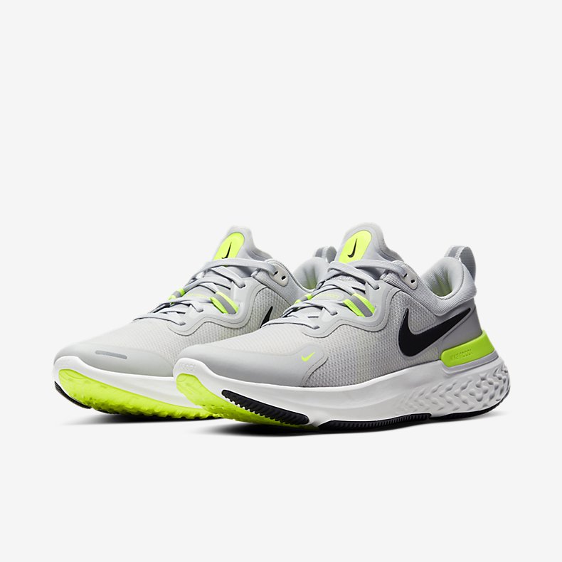 Giày Nike React Miller Nam - Xám Xanh Neon - hình 2