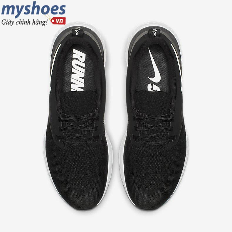 Giày Nike Odyssey React 2 Flyknit - Nữ  Đen Trắng - hình 3