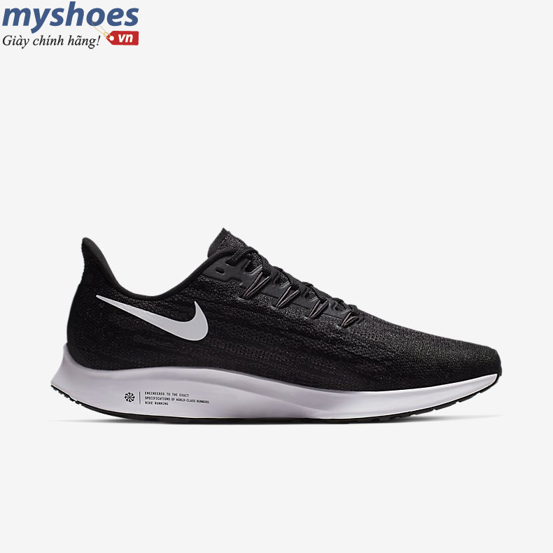 Giày Nike Air Zoom Pegasus 36 Nam - Đen Trắng  - hình 4