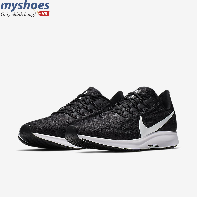 Giày Nike Air Zoom Pegasus 36 Nam - Đen Trắng  - hình 6