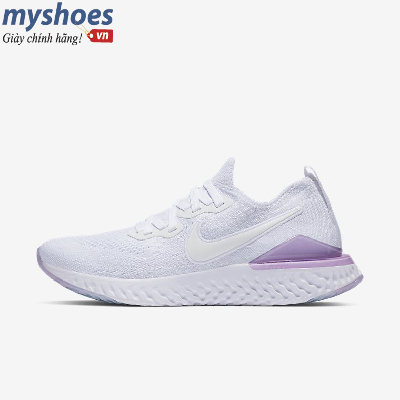 Giày Nike Epic React Flyknit Nữ -Trắng Tím