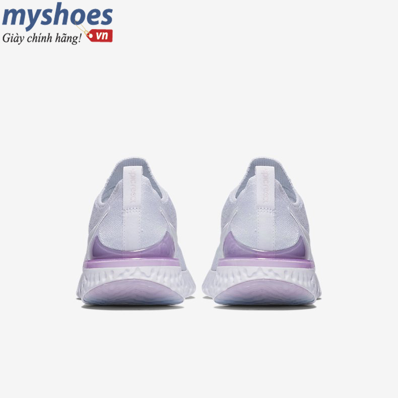 Giày Nike Epic React Flyknit Nữ -Trắng Tím - hình 2