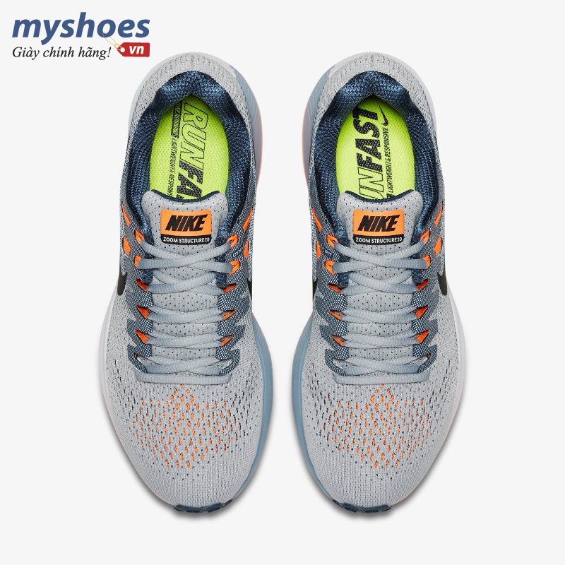 Giày Nike Air Zoom Structure 20 Nam - Xám Cam - hình 4