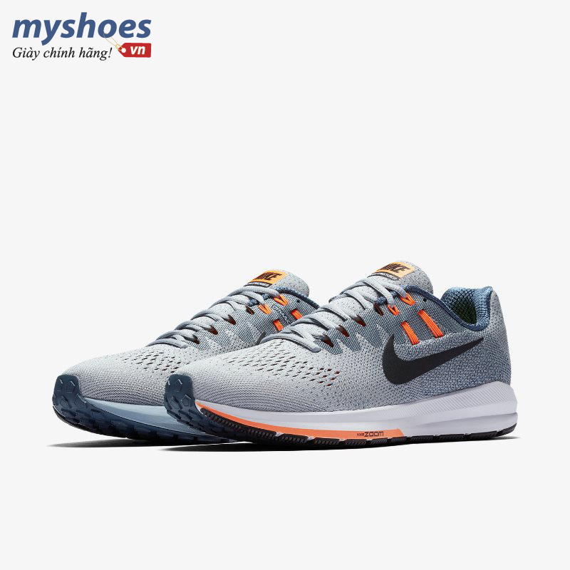 Giày Nike Air Zoom Structure 20 Nam - Xám Cam - hình 3