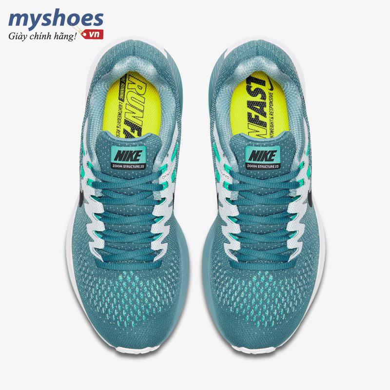 giày nike air zoom structure 20 nữ xanh ngọc